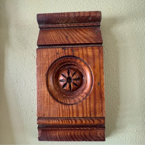 Carved Wooden Wall Decor in Warm Brown - Picture 7 of 9